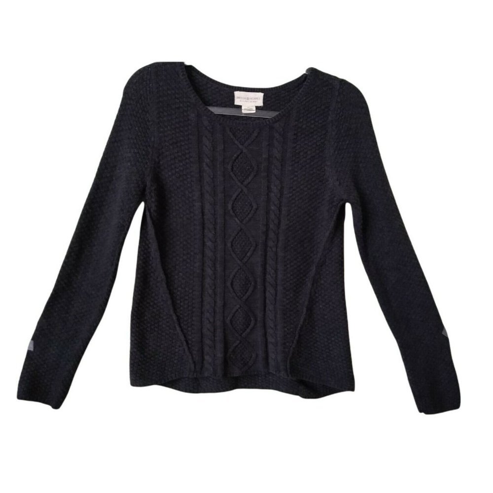 Ralph Lauren Denim & Supply Womens Black Cable Knitted 100% Cotton Sweater Top S